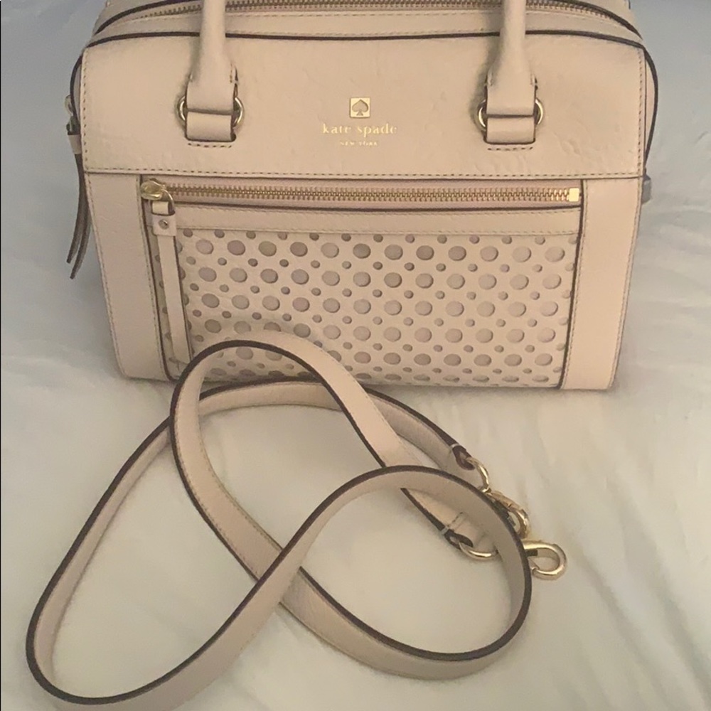 Kate Spade Nude tote with cross body strap